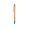 Ручка картонная пластиковая шариковая «Эко 2.0», бежевый/голубой