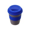 Стакан с силиконовой крышкой "Cafe", темно-синий