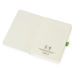 Блокнот "Sevilia Soft", гибкая обложка из крафта A5, 80 листов, крафтовый/зеленое яблоко