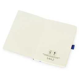 Блокнот "Sevilia Soft", гибкая обложка из крафта A5, 80 листов, крафтовый/синий