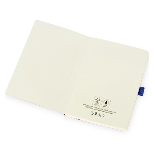 Блокнот "Sevilia Soft", гибкая обложка из крафта A5, 80 листов, крафтовый/синий