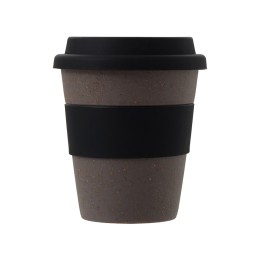 Стакан с силиконовой крышкой "Cafe", черный