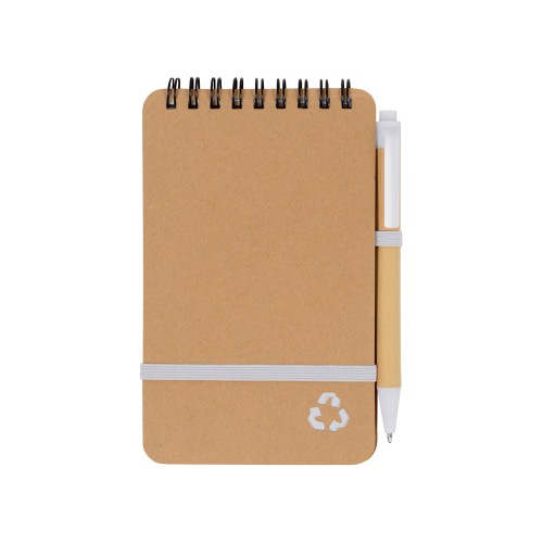 Набор канцелярский с блокнотом и ручкой "Masai", белый