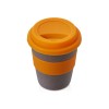Стакан с силиконовой крышкой "Cafe", оранжевый
