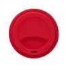 Стакан с силиконовой крышкой "Cafe", красный
