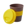 Стакан с силиконовой крышкой "Cafe", желтый