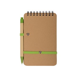 Набор канцелярский с блокнотом и ручкой "Masai", 70 л. нелинованных, зеленое яблоко