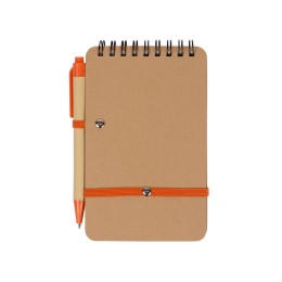 Набор канцелярский с блокнотом и ручкой "Masai", 70 л. нелинованных, оранжевый