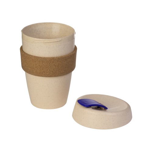 Стакан из пшеничного волокна с двойными стенками "Pino", синий