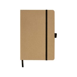 Блокнот "Sevilia Hard", твердая обложка из крафта A5, 80 листов, крафтовый/черный