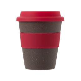 Стакан с силиконовой крышкой "Cafe", розовый