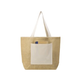 Сумка Jute джутовая с широким дном, натуральный