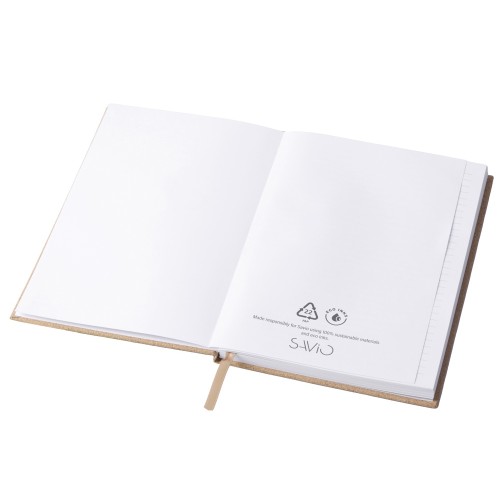 Блокнот из пробки А5 "Passiflora", твердая обложка, 80 листов 80 гр/м2 переработанной белой бумаги,