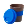 Стакан с силиконовой крышкой "Cafe", синий