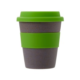 Стакан с силиконовой крышкой "Cafe", зеленое яблоко