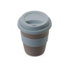 Стакан с силиконовой крышкой "Cafe", серый
