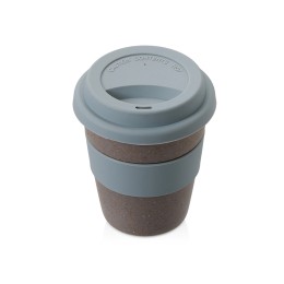 Стакан с силиконовой крышкой "Cafe", серый