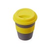 Стакан с силиконовой крышкой "Cafe", желтый