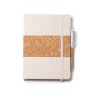Набор блокнот с ручкой из пробки и хлопка "Beret", natural