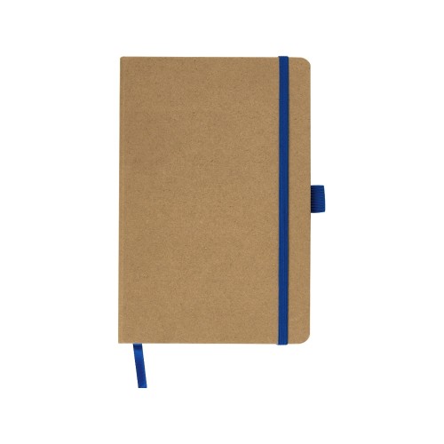 Блокнот "Sevilia Hard", твердая обложка из крафта A5, 80 листов, крафтовый/синий