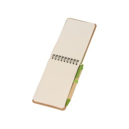 Набор канцелярский с блокнотом и ручкой "Masai", 70 л. нелинованных, зеленое яблоко