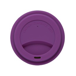 Стакан с силиконовой крышкой "Cafe", фиолетовый
