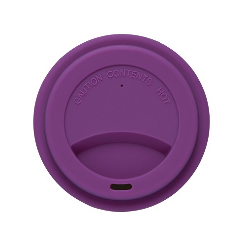 Стакан с силиконовой крышкой "Cafe", фиолетовый