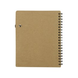 Блокнот "Дейзи" с ручкой, крафт/черный