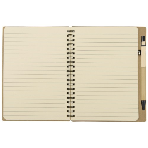 Блокнот "Дейзи" с ручкой, крафт/черный