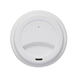 Стакан с силиконовой крышкой "Cafe", белый