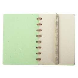 Живой блокнот с семенами цветов, А6, зеленое яблоко