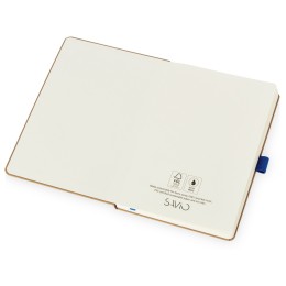 Блокнот "Sevilia Hard", твердая обложка из крафта A5, 80 листов, крафтовый/синий