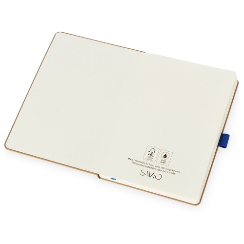 Блокнот "Sevilia Hard", твердая обложка из крафта A5, 80 листов, крафтовый/синий