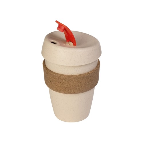 Стакан из пшеничного волокна с двойными стенками "Pino", красный