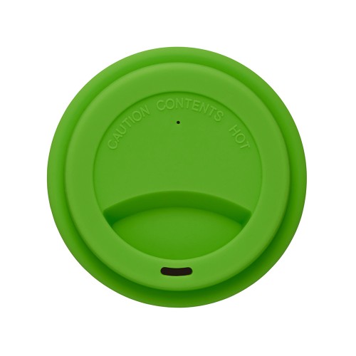 Стакан с силиконовой крышкой "Cafe", зеленое яблоко