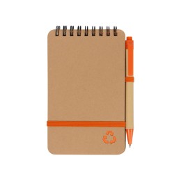 Набор канцелярский с блокнотом и ручкой "Masai", 70 л. нелинованных, оранжевый