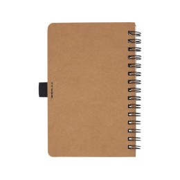 Блокнот Cobble на пружине, формат A6, изготовленный из переработанного картона, с листами из каменной бумаги, натуральный