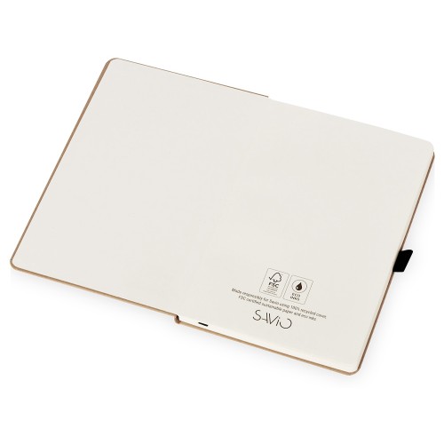 Блокнот "Sevilia Hard", твердая обложка из крафта A5, 80 листов, крафтовый/черный