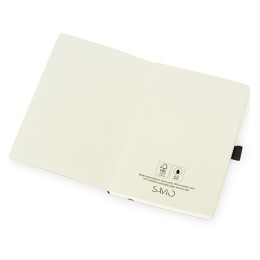 Блокнот "Sevilia Soft", гибкая обложка из крафта A5, 80 листов, крафтовый/черный