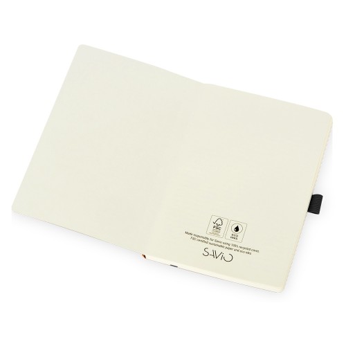 Блокнот "Sevilia Soft", гибкая обложка из крафта A5, 80 листов, крафтовый/черный