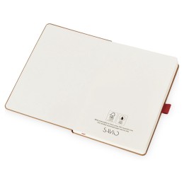 Блокнот "Sevilia Hard", твердая обложка из крафта A5, 80 листов, крафтовый/красный