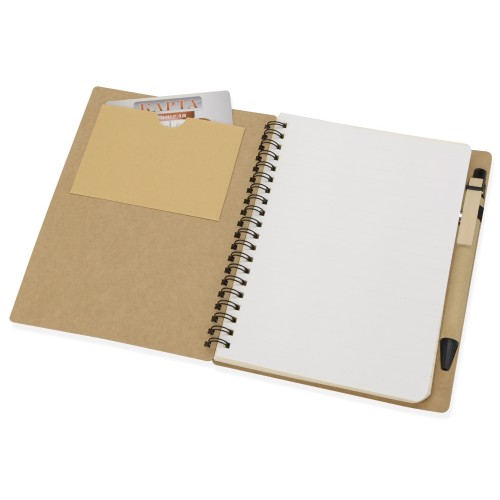 Блокнот "Дейзи" с ручкой, крафт/черный