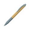 Ручка из бамбука и переработанной пшеницы шариковая "Nara", бамбук/синий