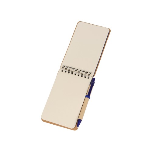 Набор канцелярский с блокнотом и ручкой "Masai", 70 л. нелинованных, синий