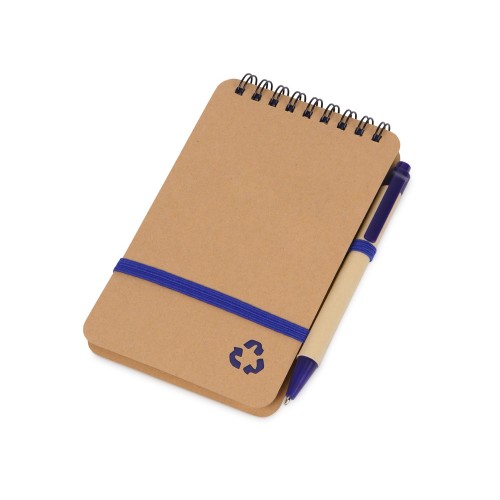 Набор канцелярский с блокнотом и ручкой "Masai", 70 л. нелинованных, синий