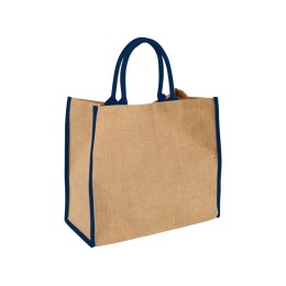 Сумка для покупок, натуральный/темно-синий