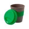 Стакан с силиконовой крышкой "Cafe", зеленый