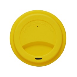 Стакан с силиконовой крышкой "Cafe", желтый