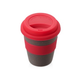 Стакан с силиконовой крышкой "Cafe", розовый