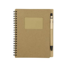 Блокнот "Дейзи" с ручкой, крафт/черный